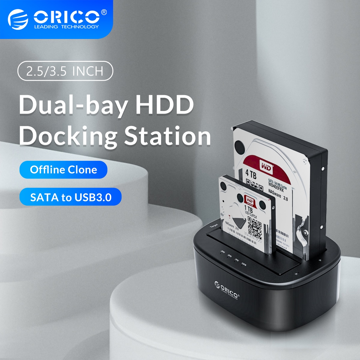 ORICO-  HDD Ŭ ŷ ̼,  Ŭ SATA to USB 3.0  ϵ ̺ ŷ, 3.5/2.5 HDD SSD 